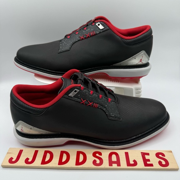 Jordan Other - Nike Air Jordan ADG 5 Low Golf Shoes Black Red Bred FQ7874-001 Men’s Sizes Wide
